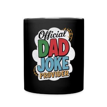 Offizieller Dad Joke Provider - Tasse einfarbig - Schwarz - Vorne