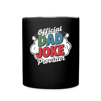 Offizieller Dad Joke Versorger - Tasse einfarbig - Schwarz - Vorne
