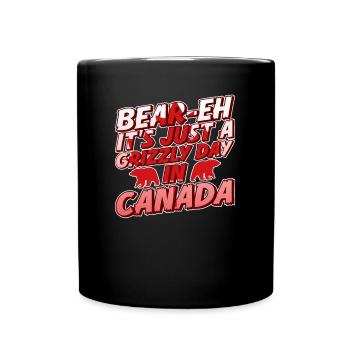 Grizzly Bear Canada Brown Bear Bear - Full Colour Mug - black - Front