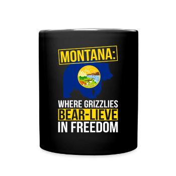 Grizzly Bear Montana Ours brun Ours - Mug uni - noir - Devant