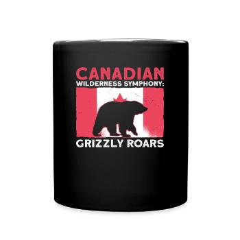 Grizzly Bear Canada Brown Bear Bear - Full Colour Mug - black - Front
