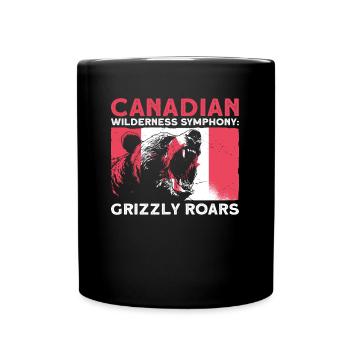 Grizzly Bear Canada Brown Bear Bear - Full Colour Mug - black - Front