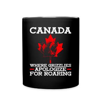 Grizzli Ours brun du Canada - Mug uni - noir - Devant