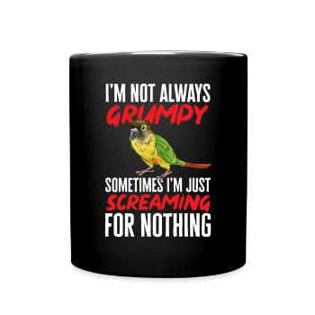 Molina Parakeet Parrot Bird Parakeet - Full Colour Mug - black - Front