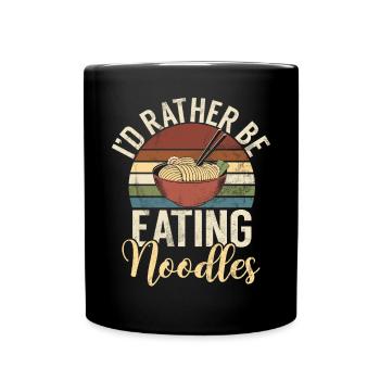 Noodle Lover Gifts - Tasse einfarbig - Schwarz - Vorne