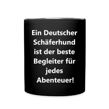 Dog Adventure Gift - Full Colour Mug - black - Front