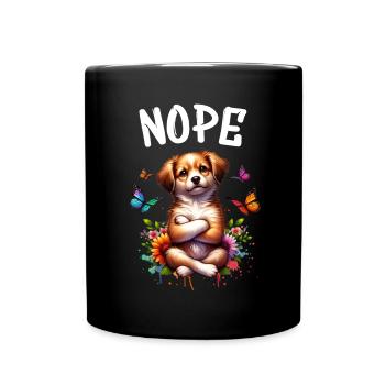 Dog Funny Saying Nope for Dog Lovers - Full Colour Mug - black - Front
