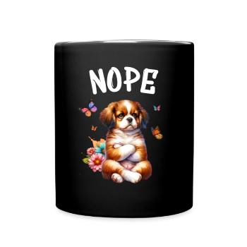 Dog Funny Saying Nope for Dog Lovers - Full Colour Mug - black - Front