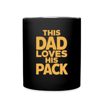 This dad loves his pack - Full Colour Mug - black - Front