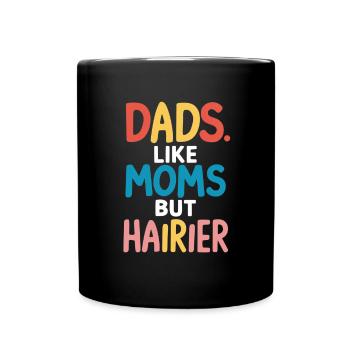 Les papas aiment les mamans juste poilus - Mug uni - noir - Devant