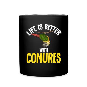 Molina Parakeet Parrot Bird Parakeet - Full Colour Mug - black - Front