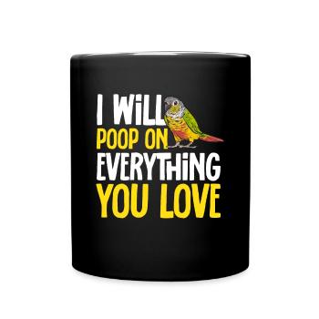 Molina Parakeet Parrot Bird Parakeet - Full Colour Mug - black - Front