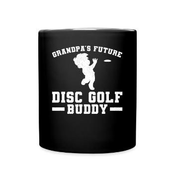 Grandpa's future disc golf buddy Disc Golfer Kids - Full Colour Mug - black - Front