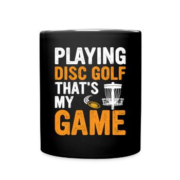Jouer au disc golf c’est mon jeu - Disc Golfing - Mug uni - noir - Devant