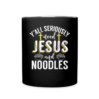 Noodle Lover Gifts - Tasse einfarbig - Schwarz - Vorne