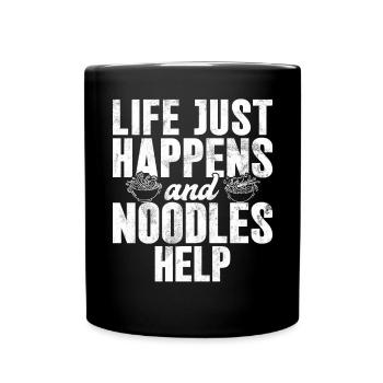Noodle Lover Gifts - Tasse einfarbig - Schwarz - Vorne