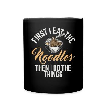 Noodle Lover Gifts - Tasse einfarbig - Schwarz - Vorne