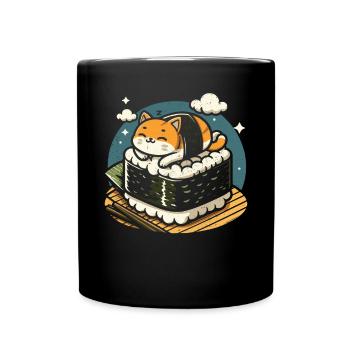 Sushi - Tasse einfarbig - Schwarz - Vorne
