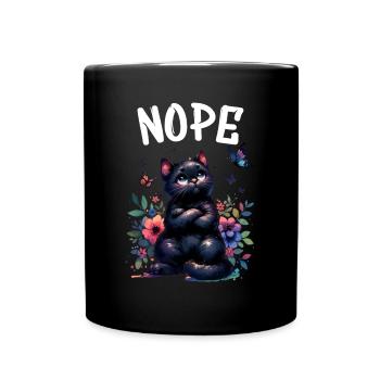 Chat drôle de dicton non pour les amoureux des chats - Mug uni - noir - Devant
