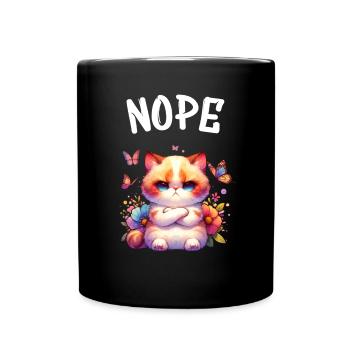 Chat drôle de dicton non pour les amoureux des chats - Mug uni - noir - Devant