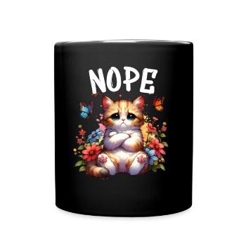Chat drôle de dicton non pour les amoureux des chats - Mug uni - noir - Devant