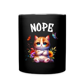 Chat drôle de dicton non pour les amoureux des chats - Mug uni - noir - Devant