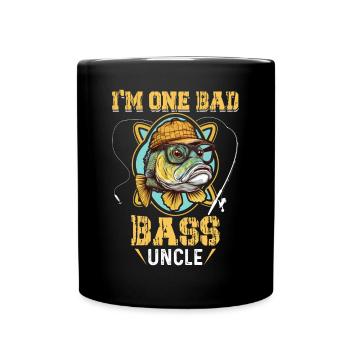 Ich bin ein schlechter Bass-Onkel - Tasse einfarbig - Schwarz - Vorne