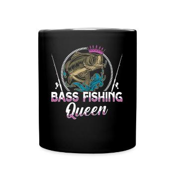 Reine de la pêche à l’achigan - Mug uni - noir - Devant