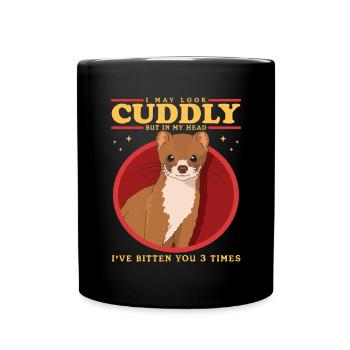Weasel Mouse Weasel Hermännchen Gift - Full Colour Mug - black - Front