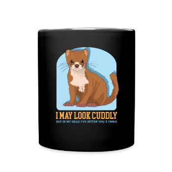 Weasel Mouse Weasel Small Weasel Gift - Full Colour Mug - black - Front