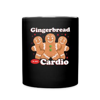 Lebkuchen Lebkuchenmann Lebkuchenmänner Geschenk - Tasse einfarbig - Schwarz - Vorne