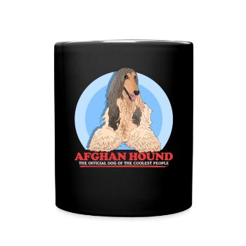 Lévrier afghan chien propriétaire de chien cadeau - Mug uni - noir - Devant