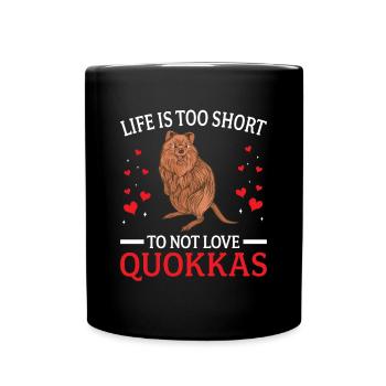 Quokka nicht lieben Beuteltier Quokka - Tasse einfarbig - Schwarz - Vorne