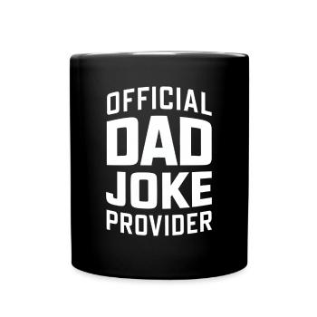 Offizieller Dad Joke Versorger - Tasse einfarbig - Schwarz - Vorne