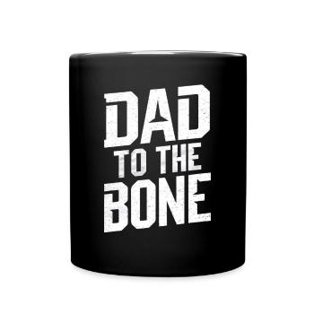 Papa jusqu’à l’os Expression forte - Mug uni - noir - Devant