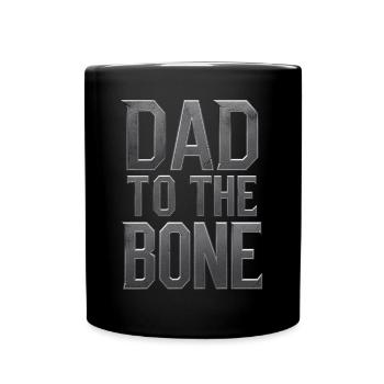 Motif de papa à l’os pour les pères - Mug uni - noir - Devant