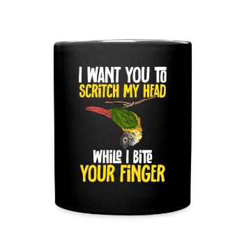 Molina Parakeet Parrot Bird Parakeet - Full Colour Mug - black - Front