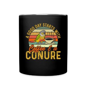 Molina Parakeet Parrot Bird Parakeet - Full Colour Mug - black - Front