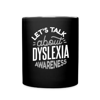 Parlons de la sensibilisation à la dyslexie et à l'apraxie - Mug uni - noir - Devant