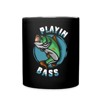 Jouer de la basse - Mug uni - noir - Devant