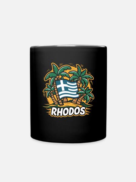 Rhodes, Greece - Full Colour Mug - black