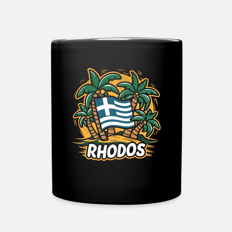 Rhodes, Greece - Full Colour Mug - black
