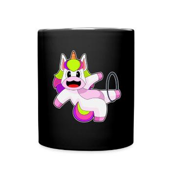 Einhorn Fitnessreifen Workout Gymnastik - Tasse einfarbig - Schwarz - Vorne