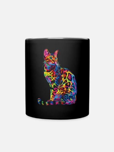 Chat du Bengale Pop Art - Mug uni - noir