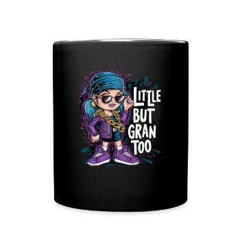 Cooles Mädchen mit blauen Haaren und Sonnenbrille - Tasse einfarbig - Schwarz - Vorne