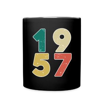 1957 - Year 1957 - Year of construction 1957 - Full Colour Mug - black - Front