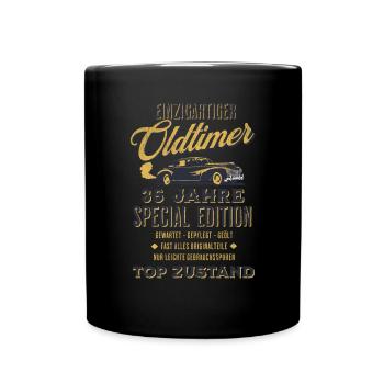 35. Geburtstag Oldtimer TOP ZUSTAND - Tasse einfarbig - Schwarz - Vorne
