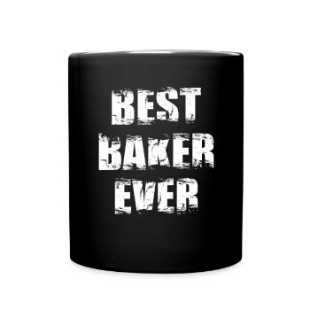 Der beste Bäcker aller Zeiten - Tasse einfarbig - Schwarz - Vorne