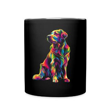 Chesapeake Bay Retriever Hund Pop Art - Tasse einfarbig - Schwarz - Vorne