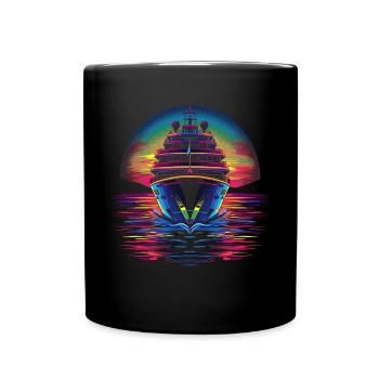 Cruise Vacation Cruise Pop Art - Full Colour Mug - black - Front